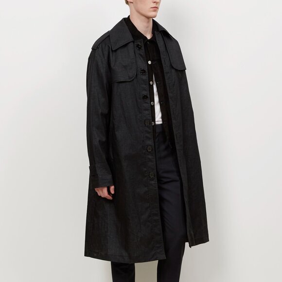 SS16 MAISON MARTIN MARGIELA LINEN TRENCH COAT 52 - Picture 1 of 12